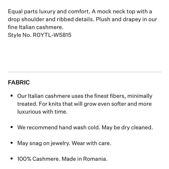 EILEEN FISHER NWT M L Italian Cashmere Mock Neck Top Sweater in Moon Gray - Picture 7 of 10